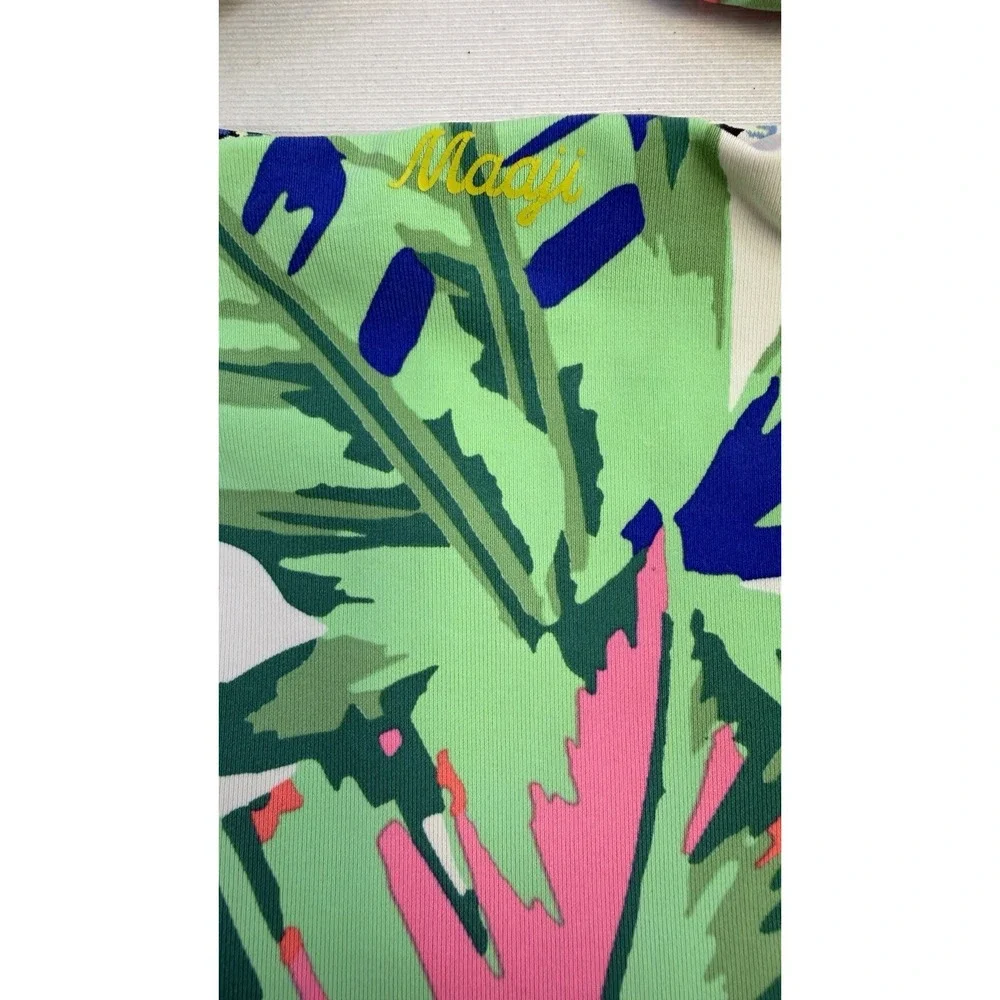 Maaji Girls 2 Piece Bikini Swimsuit Tropical Reversible Sz 10 EUC Beach Pool